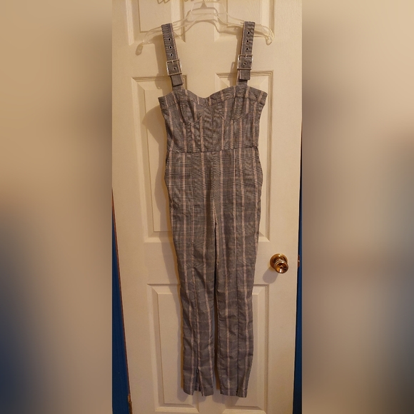 WEWOREWHAT Corset Plaid Overalls-M - Picture 5 of 7